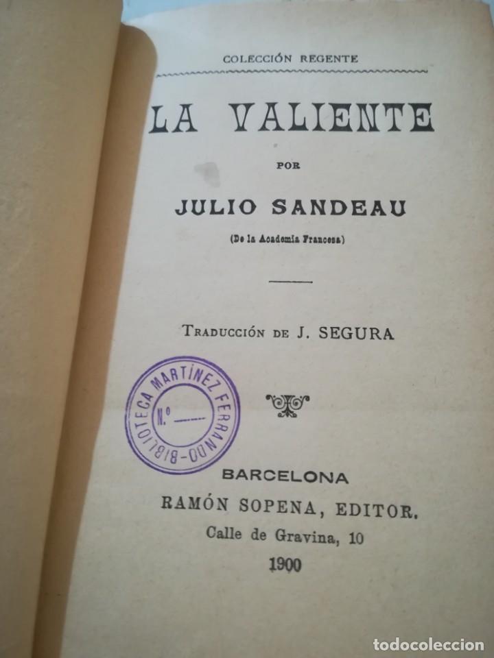 Libros antiguos: La valiente - Julio Sandeau - 1900 - Foto 1