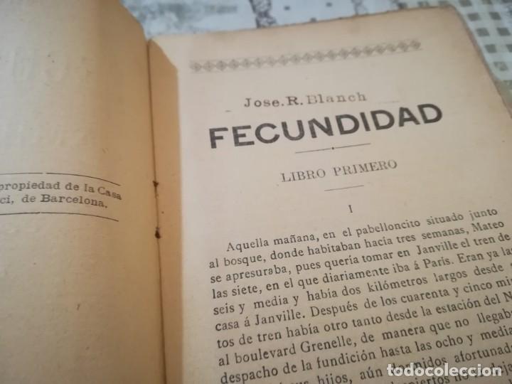 Libros antiguos: Fecundidad - Emilio Zola - 1900 - Foto 5