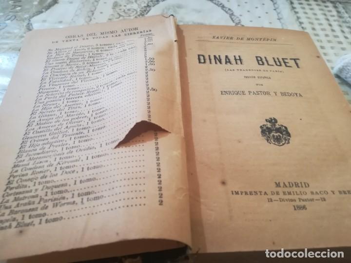 Libros antiguos: Dinah Bluet - Xavier de Mont&eacute;pin - 1886 - Foto 4