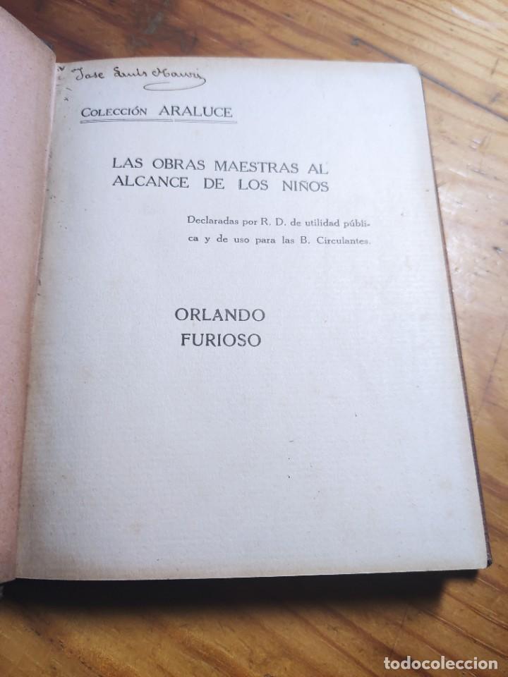 Libros antiguos: ORLANDO FURIOSO . COLECCION ARALUCE - Foto 2