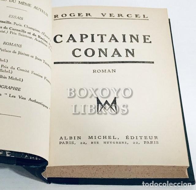 Libros antiguos: VERCEL, Roger. Capitaine Conan. Roman - Foto 2
