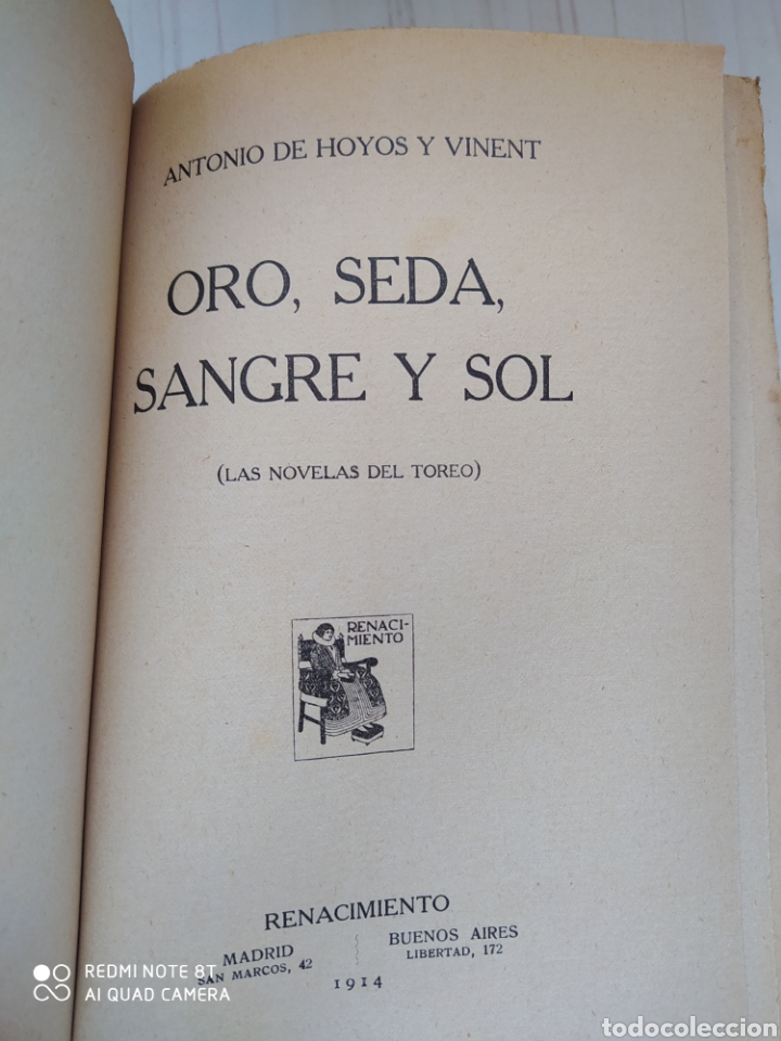 Libros antiguos: HOYOS Y VINENT - ORO, SEDA, SANGRE Y SOL - Foto 2