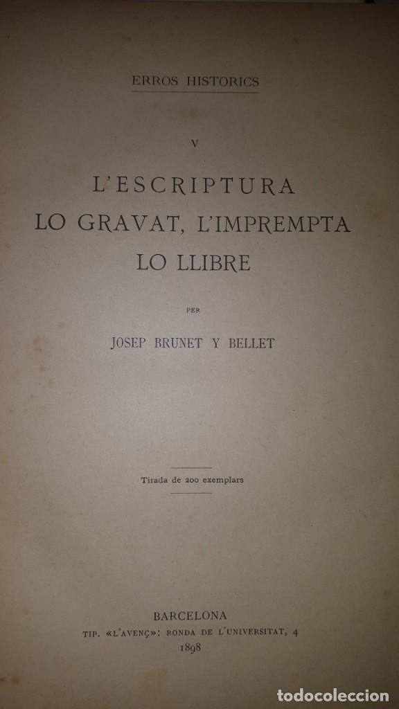 Libros antiguos: Libro. Erros historics - Foto 1