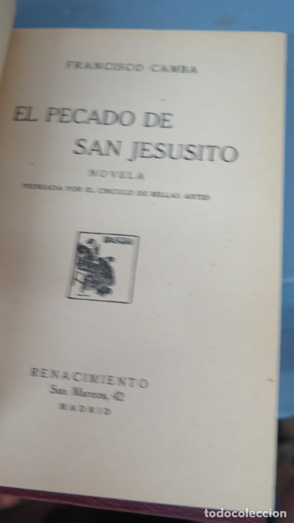 Libros antiguos: EL PECADO DE SAN JESUSITO. CAMBA - Foto 2
