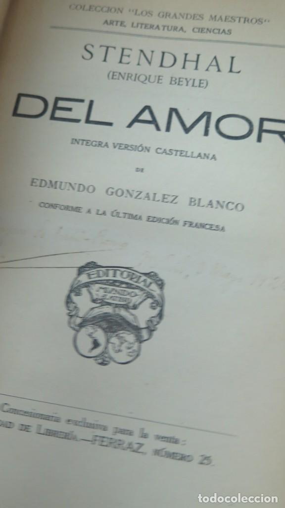 Libros antiguos: DEL AMOR. STENDHAL - Foto 2