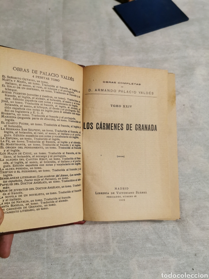 Libros antiguos: Los C&aacute;rmenes de Granada P Vald&eacute;s - Foto 1