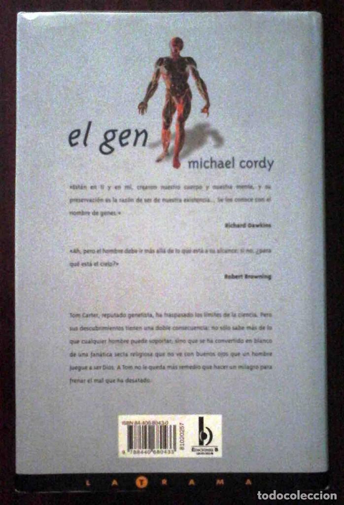 Libros antiguos: El Gen (Michael Cordy) 1&ordf; Ed. Ediciones B, 1997 - Foto 3