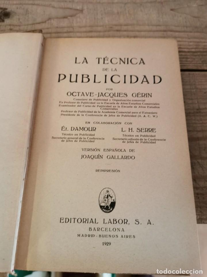 Libros antiguos: LA TECNICA DE LA PUBLICIDAD GERIN, Octave Jacques - Foto 2