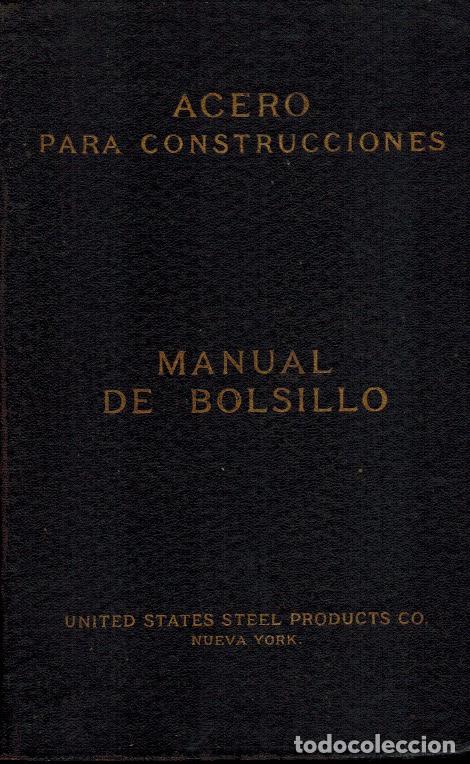 Livres anciens: ACEROS DE CONSTRUCCIONES. MANUAL DE BOLSILLO