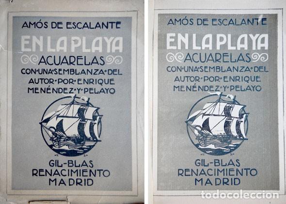Libros antiguos: ESCALANTE, Am&oacute;s de. En la Playa. Acuarelas. 1920. - Foto 1