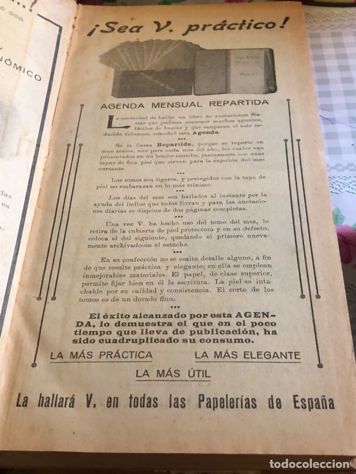 Libros antiguos: Raro dietetario 1922 - Foto 4