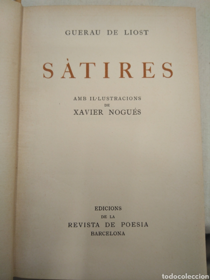Libros antiguos: LIOST DE GUERAU S&Agrave;TIRES - Foto 1