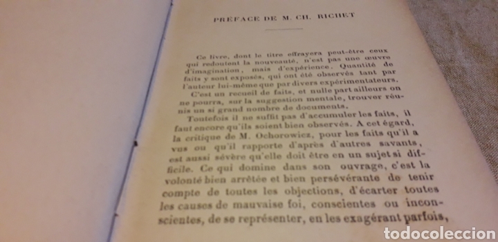Libros antiguos: DE LA SUGGESTI&Oacute;N MENTAL, OCHOROWICZ, - Foto 3