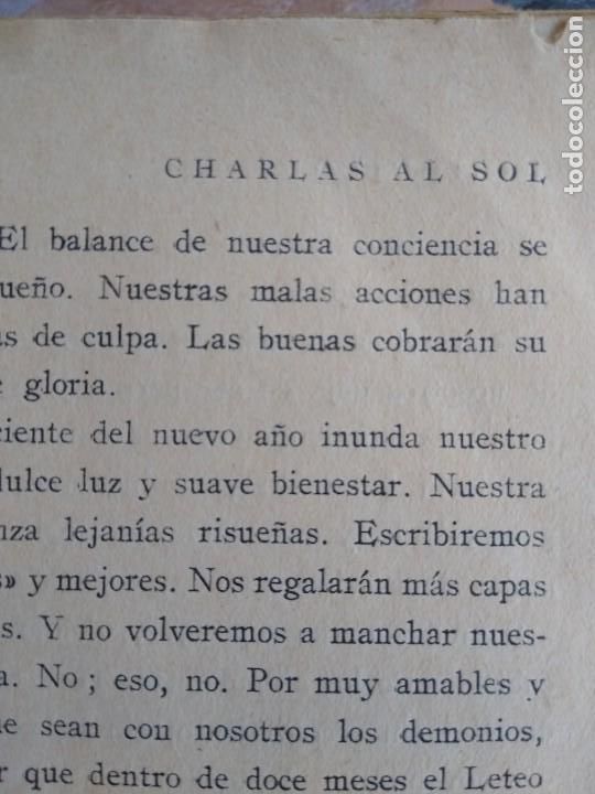 Libros antiguos: Charlas al sol. Heli&oacute;filo - Foto 1