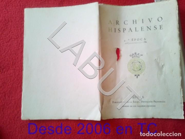 Libros antiguos: ARCHIVO HISPALENSE INDICES FAM6 - Foto 6