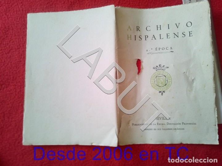 Libros antiguos: ARCHIVO HISPALENSE INDICES FAM6 - Foto 7