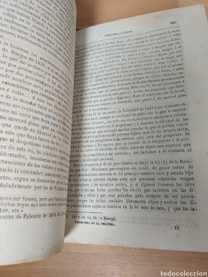 Libros antiguos: Teor&iacute;a de las Cortes, primera parte. Edici&oacute;n 1866 - Foto 4
