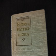 Libros antiguos: CONTES I NARRACIONS. ANATOLI FRANCE. (EN CATALÁN). 1907. Lote 215169303