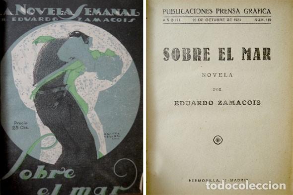 Libros antiguos: ZAMACOIS, Eduardo. Sobre el mar. Novela. 1923. - Foto 1