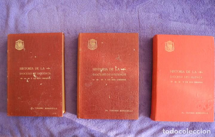 Antiquarische B&uuml;cher: Historia de la diocesis de Sig&uuml;enza. 3 vol&uacute;menes con 110 a&ntilde;os de antig&uuml;edad.