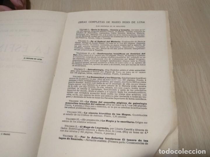 Libros antiguos: La esfinge. Obras completas de Mario Roso de Luna - Foto 4