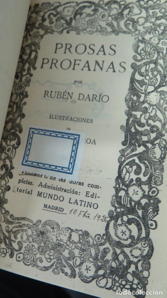Libros antiguos: PROSAS PROFANAS. RUBEN DARIO - Foto 3
