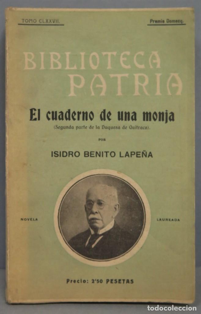 Libros antiguos: EL CUADERNO DE UNA MONJA. BENITO LAPE&Ntilde;A - Foto 1
