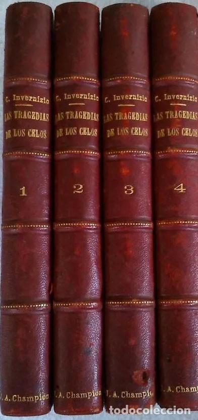 Libros antiguos: Las Tragedias De Los Celos 4 Tomos Carolina Invernizio 1908 - Foto 1