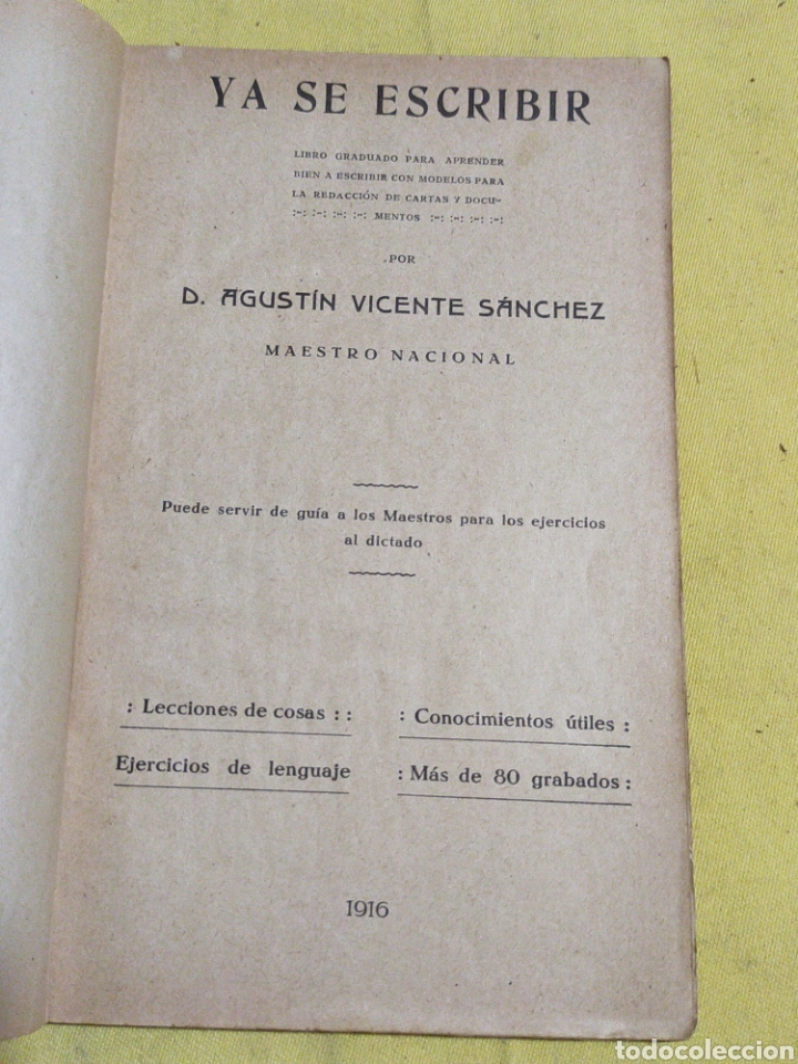 Libros antiguos: 1916 YA SE ESCRIBIR - Foto 1