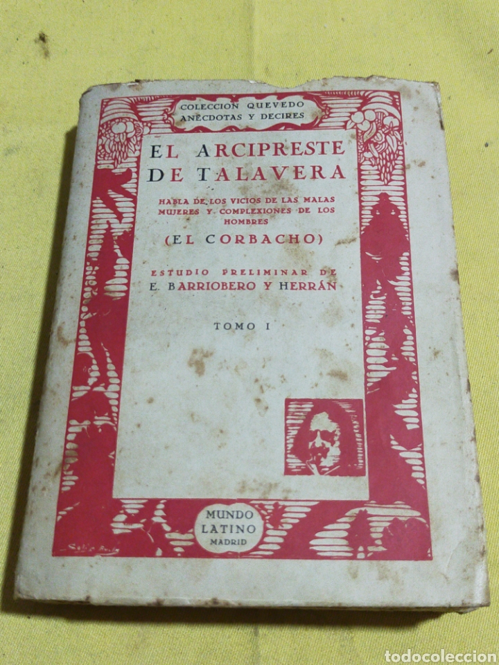 Libros antiguos: 1931 EL ARCIPRESTE DE TALAVERA 239 PAGINAS - Foto 2