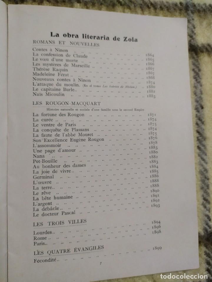 Libros antiguos: 1903. Conferencias Zola. - Foto 5 - 217254020