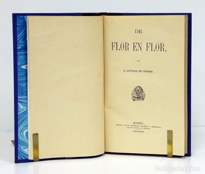 Libros antiguos: Antonio de TRUEBA.- De flor en flor. 1882. 1&ordf; edici&oacute;n - Foto 2
