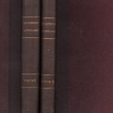 Libros antiguos: QUADERNS LITERARIS NÚMS 1 A 22 - DOS VOLUMS (CATALÒNIA, C. 1934) EN CATALÀ. Lote 217547168