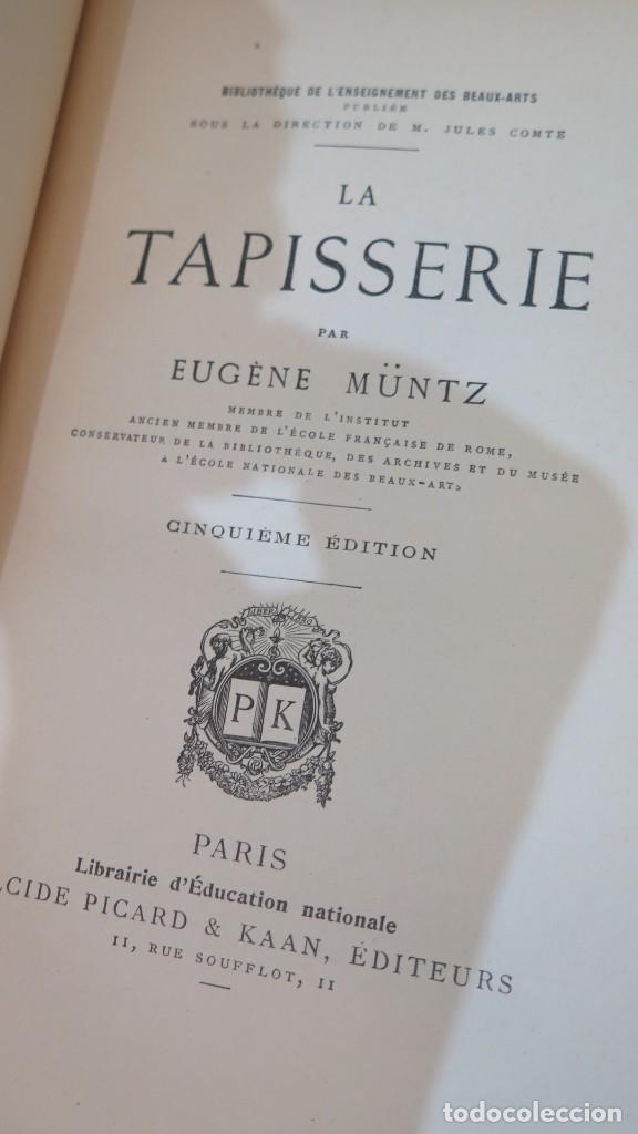 Libros antiguos: LA TAPISSERIE. EUGENE M&Uuml;NTZ - Foto 2