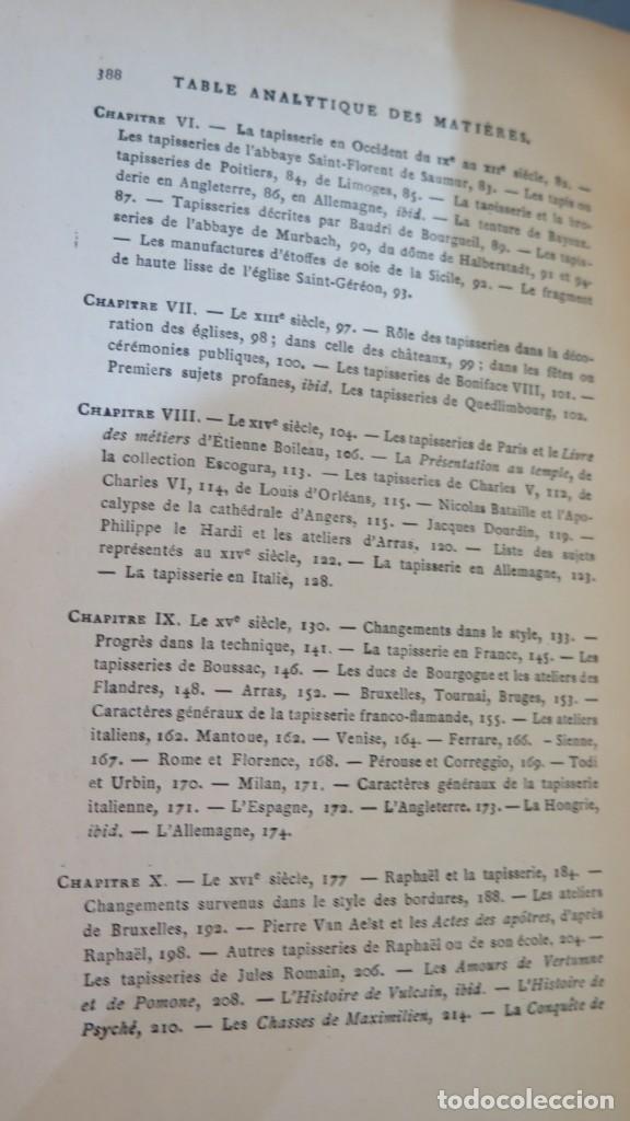 Libros antiguos: LA TAPISSERIE. EUGENE M&Uuml;NTZ - Foto 5
