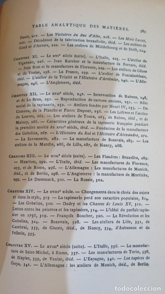 Libros antiguos: LA TAPISSERIE. EUGENE M&Uuml;NTZ - Foto 6