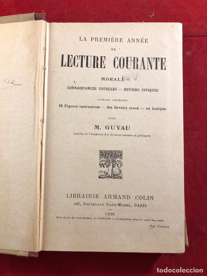 Libros antiguos: La premiere ann&eacute;e de lecture courante - Foto 1