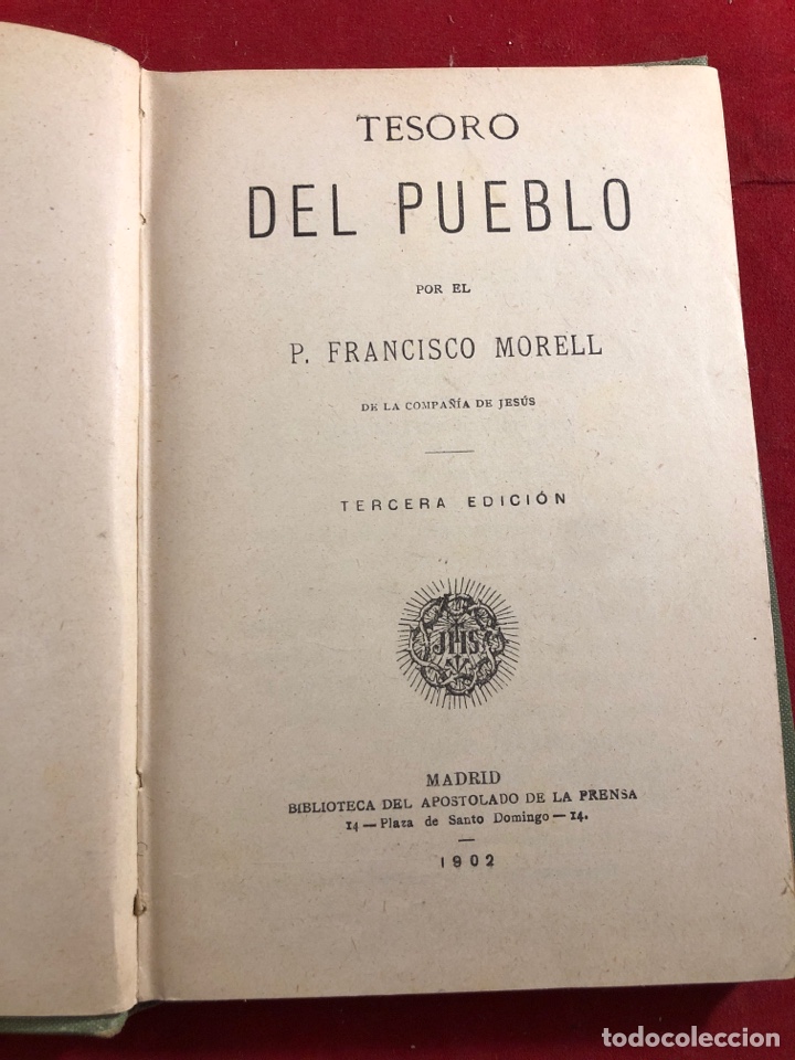 Libros antiguos: Tesoro del pueblo - Foto 2