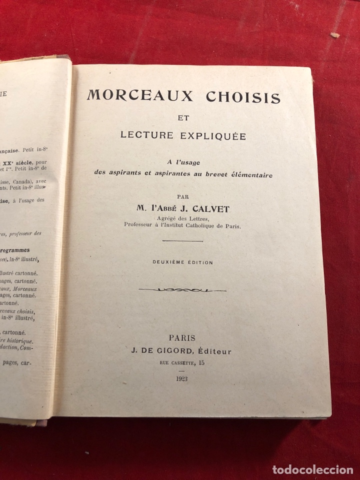 Libros antiguos: MORCEAUX CHOISIS 1923 - Foto 2