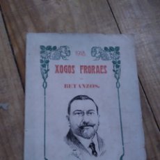 Livres anciens: XOGOS FRORAES. BETANZOS 1918. Lote 218020068