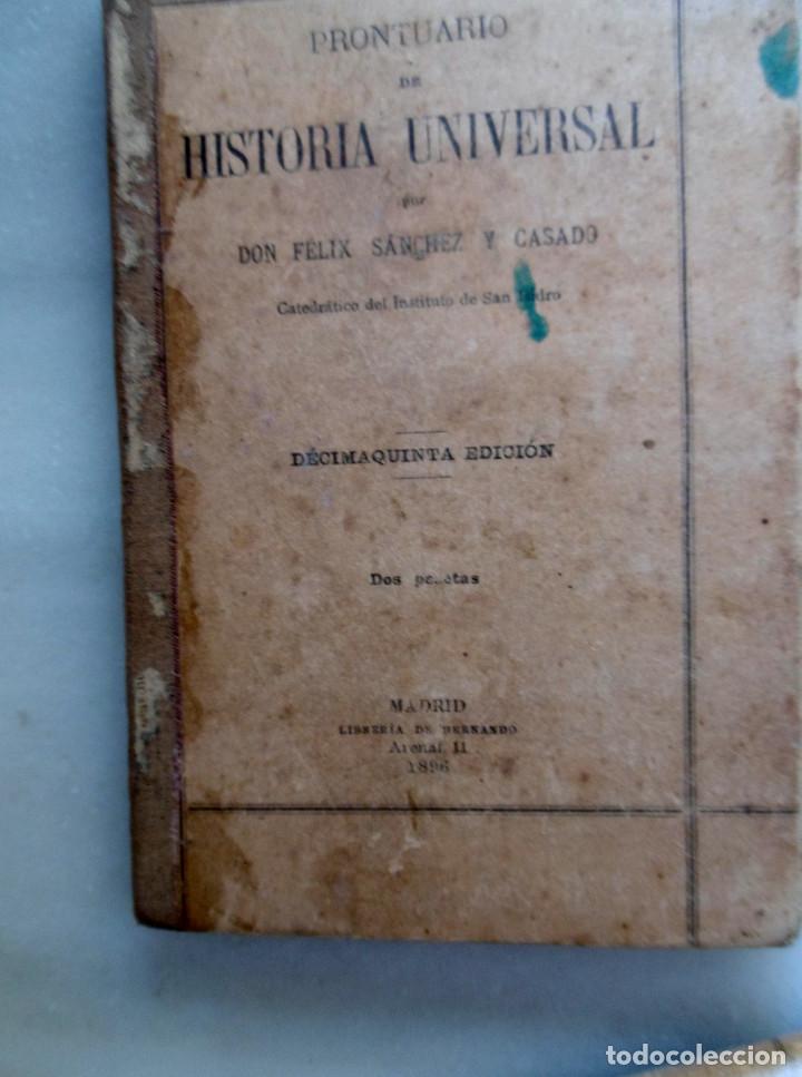 Libros antiguos: PRONTUARIO DE HISTORIA UNIVERSAL - Foto 1