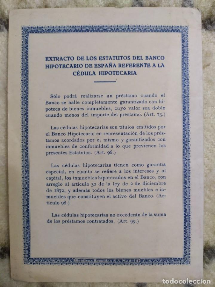 Libros antiguos: 1931. Facs&iacute;mil c&eacute;dula hipotecaria. - Foto 2