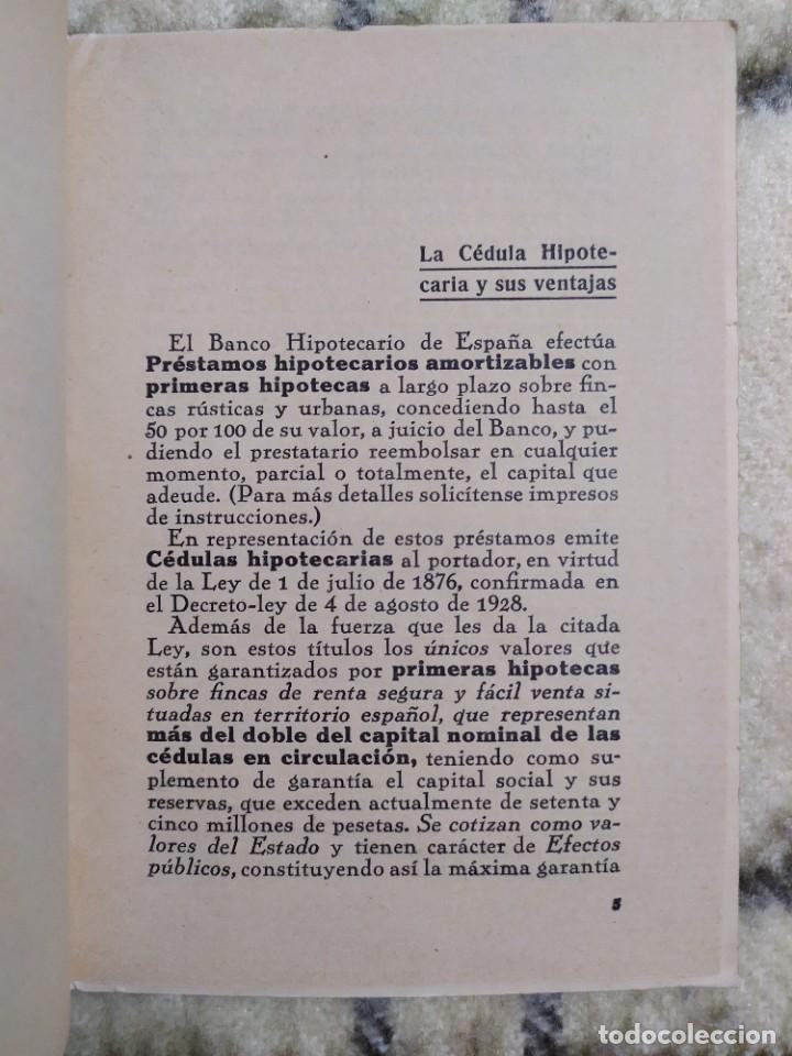 Libros antiguos: 1931. Facs&iacute;mil c&eacute;dula hipotecaria. - Foto 5