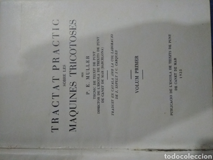 Libros antiguos: Tractat practic sobre les maquines tricotoses - Foto 5