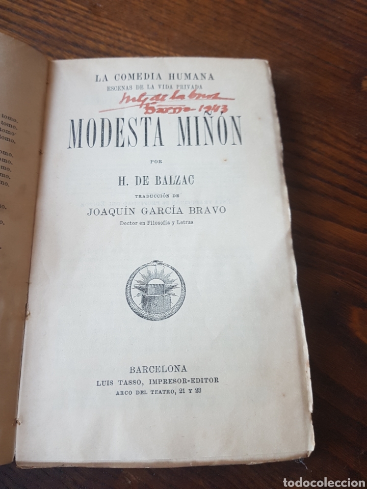Libros antiguos: MODESTA MI&Ntilde;&Oacute;N - H. DE BALZAC - 1905 - Foto 2
