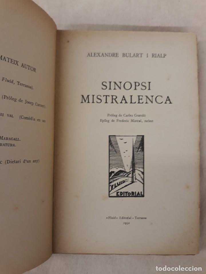 Libros antiguos: BULART I RIALP, ALEXANDRE. SINOPSI MISTRALENCA - Foto 3