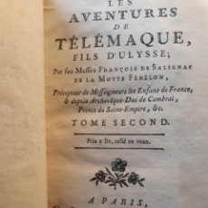 Libros antiguos: AVENTURES DE TELEMAQUE .TOMO II . AÑO 1791. 11 GRABADOS Y MAPA DEL VIAJE .FIRMA EN ULTIMA PAGINA. Lote 219295767
