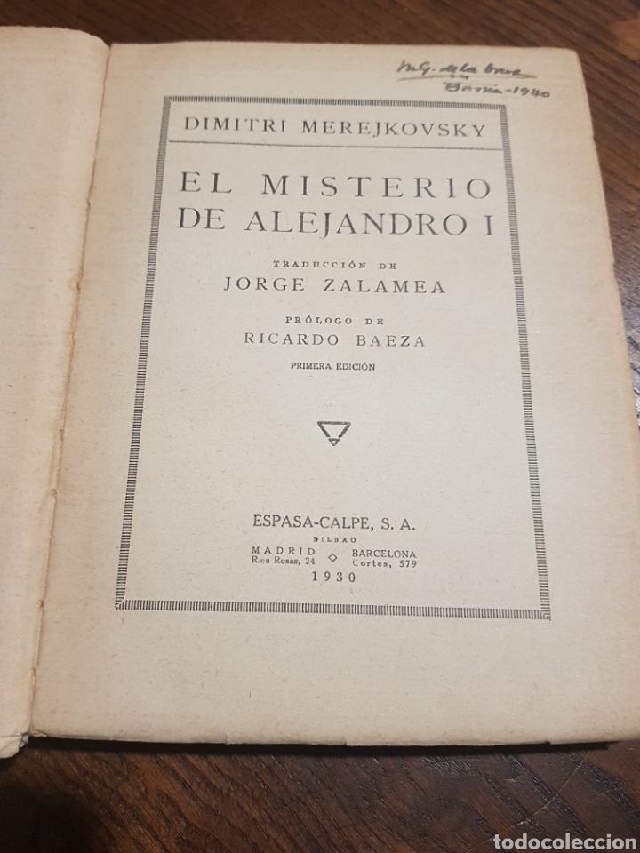 Libros antiguos: EL MISTERIO DE ALEJANDRO I - DIMITRI MEREJKOVSKY - 1930 - Foto 2