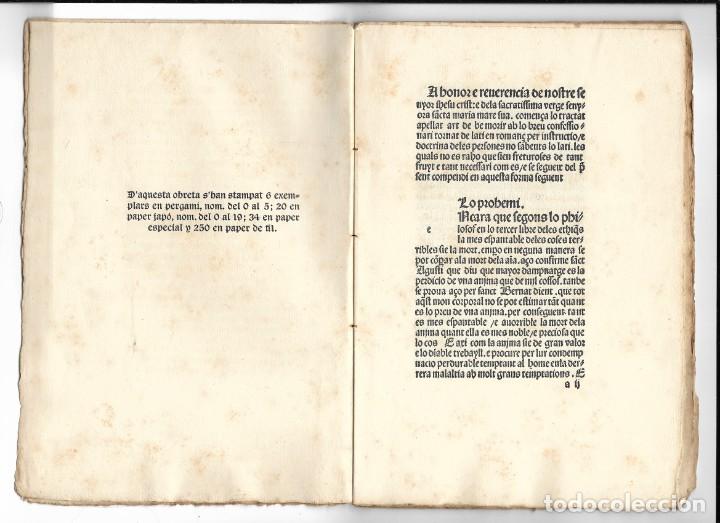 Libros antiguos: &rdquo;Art de be morir&rdquo; Facs&iacute;mil del a&ntilde;o 1905 - Foto 3