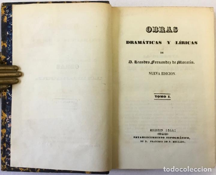 Libros antiguos: OBRAS DRAM&Aacute;TICAS Y L&Iacute;RICAS. - FERN&Aacute;NDEZ DE MORAT&Iacute;N, Leandro. - Foto 1